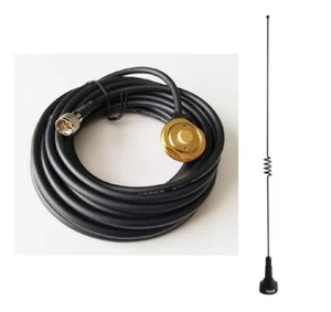 Dual Band Antenna UHF 430-470 VHF Hole Mount Mini-UHF Motorola Mobile Radio - Picture 1 of 4