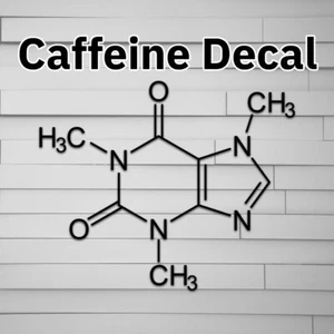 Caffeine Decal, Sticker, Molecule, Chemical, Car Decal laptop decal window stick - Picture 1 of 4