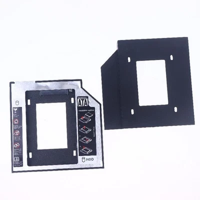 1 Set Kunststoff Aluminium SATA 3.0 2. HDD Caddy 2,5" SSD CD DVD zu HDD Gehäuse - Bild 1 von 4