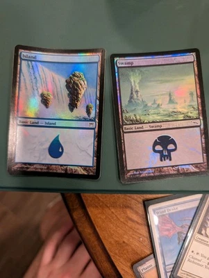 Magic The Gathering Basic Land Foils Swamp Island Rob Alexander Marina Pilcerova - Image 1 of 4