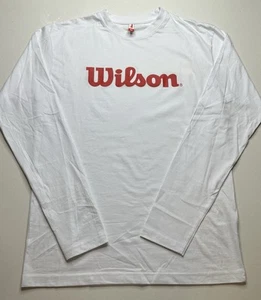 Camiseta Tenis Marca Wilson Talla M Blanca Roja Manga Larga Hombre’s - Imagen 1 de 6