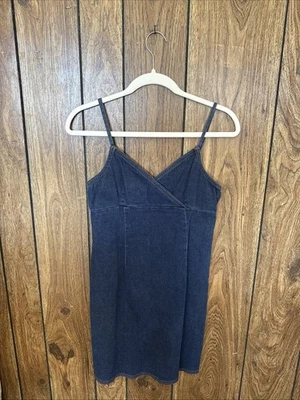 Vintage 90s Mini Dress, Denim Stretch - Image 1 of 4