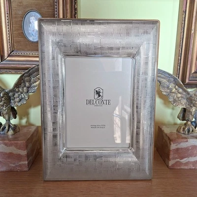 DEL CONTE Cornice Portafoto Argento 925 massiccio per foto cm 13x18 - Anno 2019 - Immagine 1 di 4