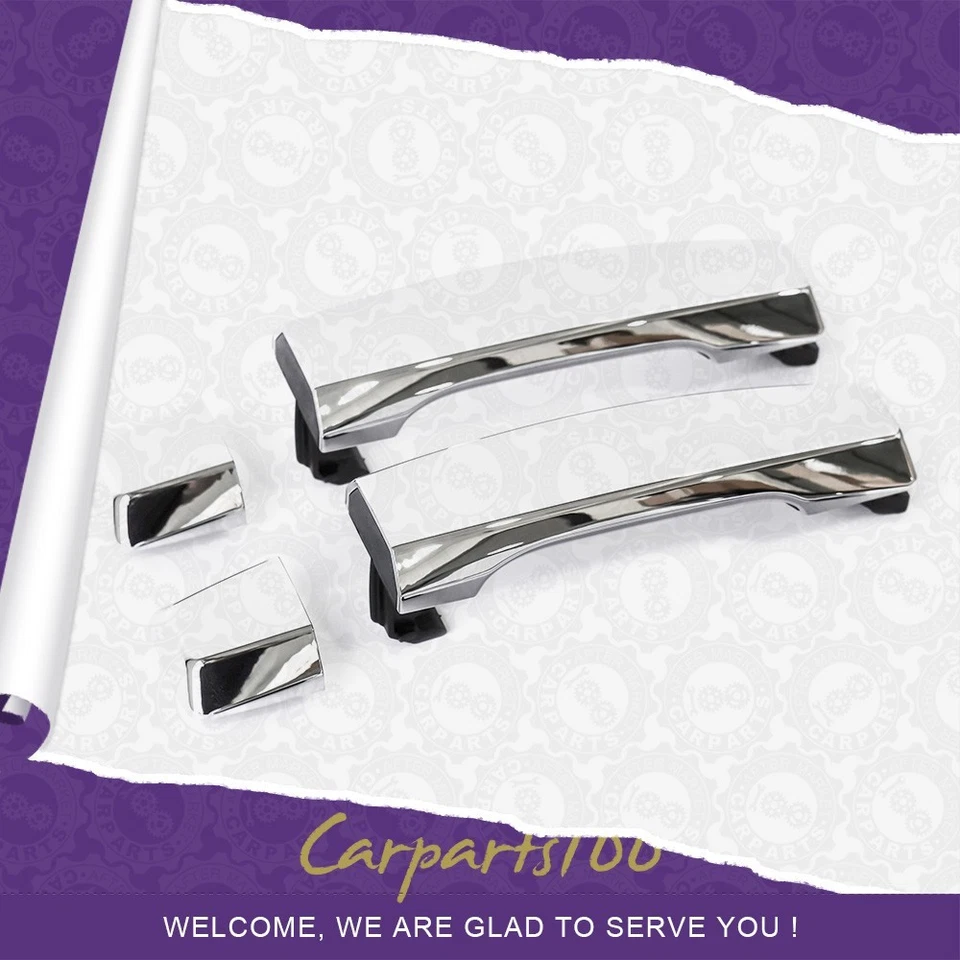 Manija de puerta exterior cromada izquierda+derecha para 04-18 Nissan Titan 04-07 Infiniti QX56 Foto 1 de 4