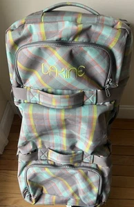 Dakine 100L Split Roller Sanibel Plaid Gray Teal Pink Outdoor Sports Luggage Bag - Picture 1 of 14