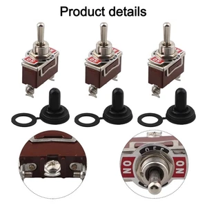 Heavy Duty Waterproof Toggle Switch Momentary On Off (On) 20A 125VAC 3PC Set - Picture 1 of 12