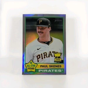 2025 Topps Heritage Paul Skenes Rookie Cup Chrome Silver Refractor SSP - Picture 1 of 3
