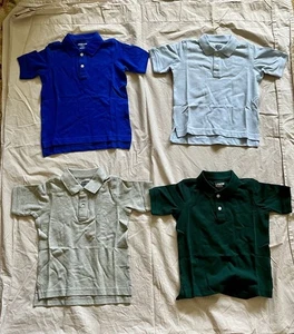 Lands End Uniform Kids Short Sleeve Mesh Polo Shirts Set of 4 NWT - Size S (4) - Picture 1 of 8