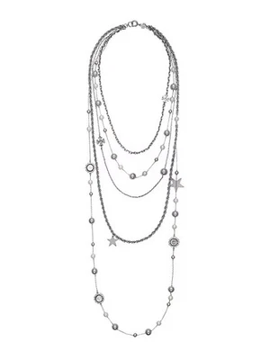 Colar de cristal e pérolas Tory Burch raro varejo $499 - Imagem 1 de 4