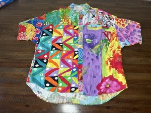 Jams World Camisa Abotonada Abstracto Patchwork Pincel Arte Japonés Grande Aop - Imagen 1 de 12