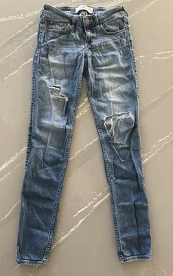 Hollister Skinny Jeans Women's Size 3L 26X33 Light Blue Denim - Image 1 of 4
