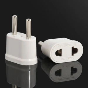 US USA To EU Europe Charger Wall AC Power Plug Adapter Converter Travel Charge - Picture 1 of 12