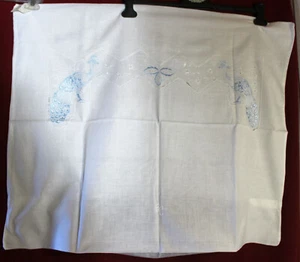 Funda de almohada antigua funda de almohada de desfile con pavo real de aprox. 1930 - Imagen 1 de 4