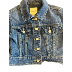 Cherokee Kids Classic Denim Jacket Button Front Cropped Jean Jacket Size S(6/6X) - Picture 1 of 7