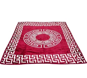 Zweiseitige Tagesdecke Bettüberwurf 220x240cm Kuscheldecke Bettdecke Mäander - Bild 1 von 3