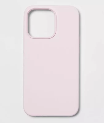 Heyday Apple iPhone 13 Pro Silicone Case, Pink, Lightweight, Durable, Non-Bulky - Image 1 of 2