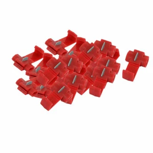 20Pcs Red Electrical Cable Connectors Quick Splice Lock Wire Terminal Frizzled✦K - Picture 1 of 4
