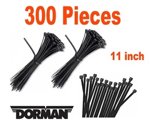 300 Piezas Corbata de Alambre Eléctrica Cremallera Negra 11" 11 pulgadas DORMAN 83745 - Imagen 1 de 5