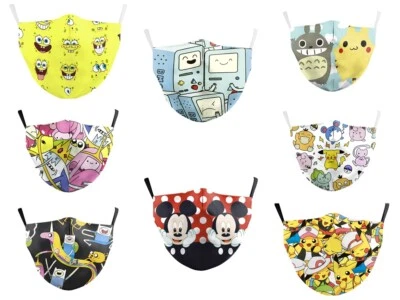 Adult/Kids Facemasks Mickey Spongebob Totoro Pikachu BMO Adventure Time 3D Masks - Image 1 of 4