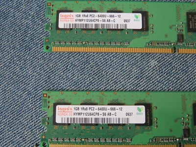 Hynix Memory 2GB (2x 1GB) 6400U Desktop PC DDR2 DIMM 2RX8 - Image 1 of 3