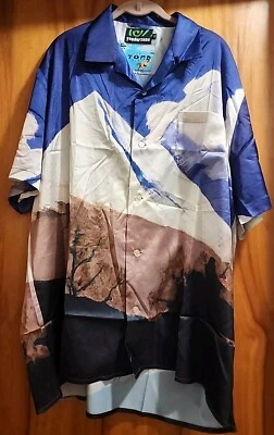 Hawaiian Shirt 100% Polyester SMALL Be yond  Satin Soft  - Image 1 of 4