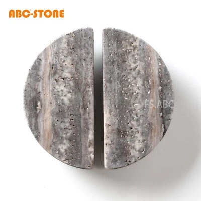 2 piezas manijas de puerta de travertino Galxay de plata natural decorativas vintage Foto 1 de 4