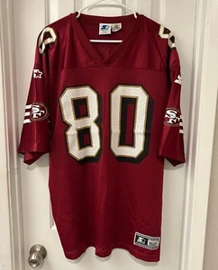 Jerry Rice Jersey Men XL-52 Red Clean Vintage Starter San Francisco 49Ers NWOT - Picture 1 of 10