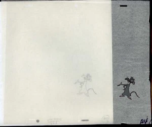 RATSO STANDING The Brave Little Toaster painted animation cel art drawing DISNEY - Picture 1 of 5