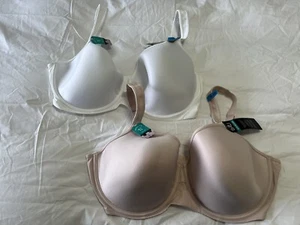 Bali Lot | (2) Comfort Minimizer Bra 42DDD Nude White | Smooth Silhouette - Picture 1 of 6