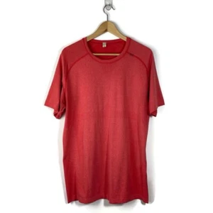 LULULEMON Men's Red Orange METAL VENT TECH Short Sleeve Stretch T-Shirt L - Picture 1 of 14