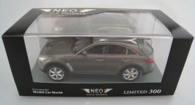 Infiniti FX50 S IN Metallo Grigio 2010 Neo 44543 1/43 LHD SX Hand Drive Resina - Immagine 1 di 4