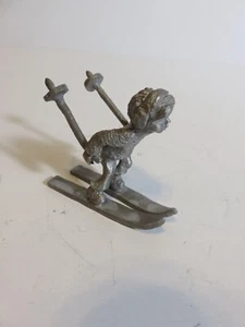 "Rawcliffe P. Davis 1975 peltre 2"" niña esquí en nieve" - Imagen 1 de 5