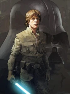 Star Wars El Imperio Contraataca Luke Vader Skywalker Litografía 18x24 NUEVO - Imagen 1 de 1