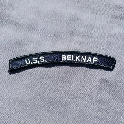 USS U.S.S. Parche BELKNAP Navy Ship Tab Rocker Ribbon 5" Foto 1 de 2