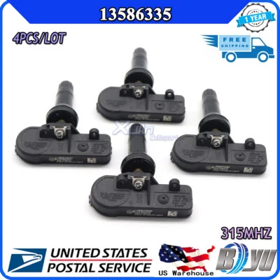 13586335 Juego de 4 sensores de monitoreo de presión de neumáticos TPMS NUEVOS TPMS aptos para Chevy GMC Foto 1 de 4