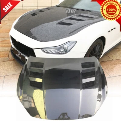 Подходит для Maserati Ghibli 2014-2020 отделка крышки капота из настоящего углерода - Изображение 1 из 4