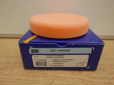 SAIT 150mm x 30mm naranja espuma media almohadilla acabado gancho y bucle 70602 Foto 1 de 2