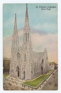 VINTAGE ST. PATRICK'S CATHEDRAL, NY ~ Cartolina di successo Co. Pub. Cartolina - Foto 1 di 2