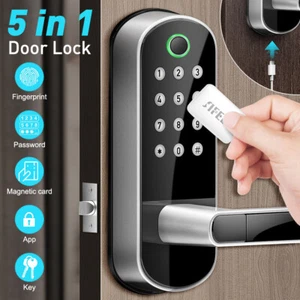 Keyless Door Lock Digital Smart Lock APP WiFi Fingerprint Keypad Password Lock - Picture 1 of 16
