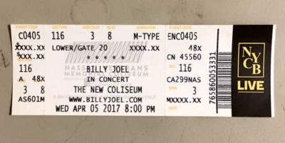 BILLY JOEL - 4/5/2017 - Nassau Coliseum - Uniondale, NY - Image 1 of 2