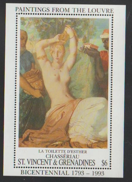 ST VINCENT & THE GRENADINES 1993 PAINTINGS FROM THE LOUVRE SS MNH- MISC23-380 - Image 1 of 1
