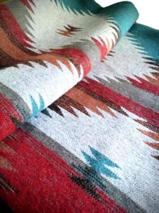 Tela gruesa Jacquard étnico tela algodón material restos patrón nativo Ortega - Imagen 1 de 7