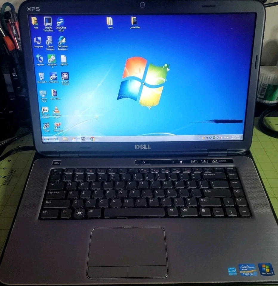 Laptop para juegos Dell XPS L502X 16 GB 256 GB SSD Core i7 8 núcleos cámara web Wifi Dvdrw  Foto 1 de 4