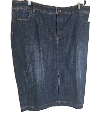 Falda vaquera Talbots para mujer talla 20 W azul oscuro Foto 1 de 4