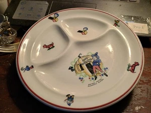 Vtg Shenango 1969 Child's Nursery Rhyme Grill Plate Mistress Mary Quite Contrary - Picture 1 of 4