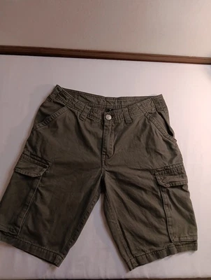 Pantalones Cortos Carga True Religion Para Hombre Talla 30 Verde Oliva Bolsillos con Solapa 2 Enganches Ver Foto Foto 1 de 4