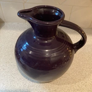 Fiestaware Mulberry Carafe Fiesta Purple Water Jug Open Pitcher 8 1/4” Hgt - Picture 1 of 5