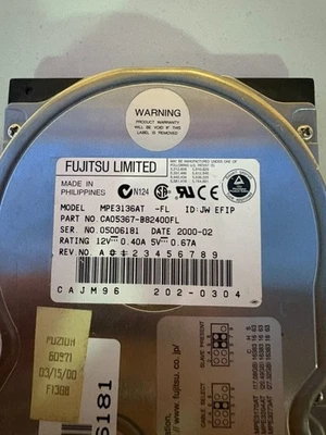 Fujitsu 13.7GB Internal 5400RPM 3.5" (MPE3136AT) HDD - Image 1 of 2