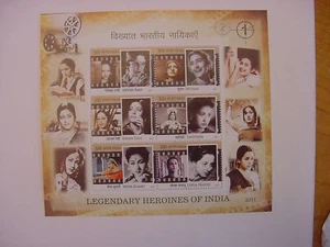 INDIA STAMPS - SOUVENIR SHEET:"LEGENDARY HEROINES OF INDIA" - 2011 - 6 STAMPS - Picture 1 of 6