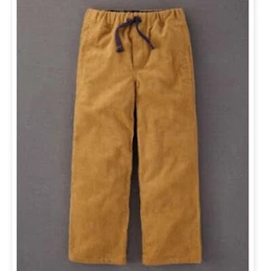 Mini Boden Boys Corduroy Baggies Pull On Pants 9 Tan *Stain* - Picture 1 of 8
